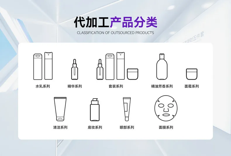 颜朵科技可延展的护肤品代工品类展示